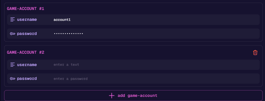 Add Credential Entry