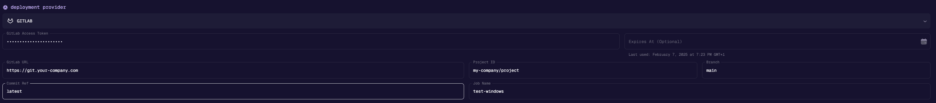 GitLab Configuration Example