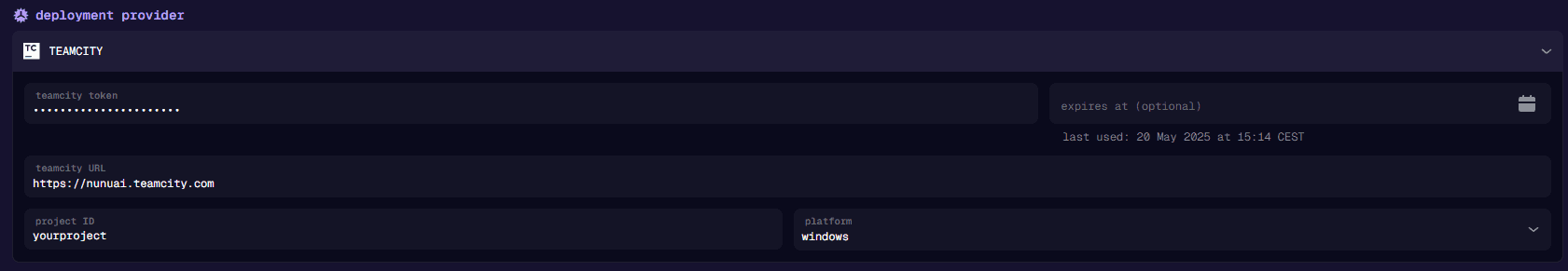 TeamCity Configuration Example