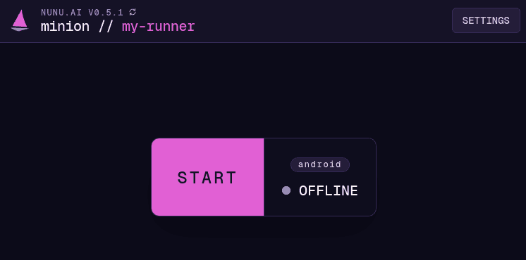 Screenshot placeholder: Connect Minion to an organization or project