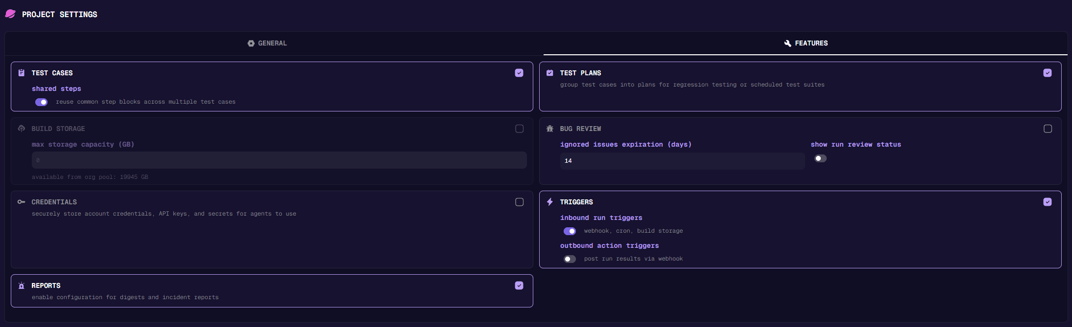 Project Features
