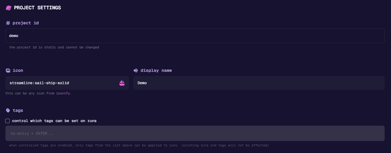 Project Settings