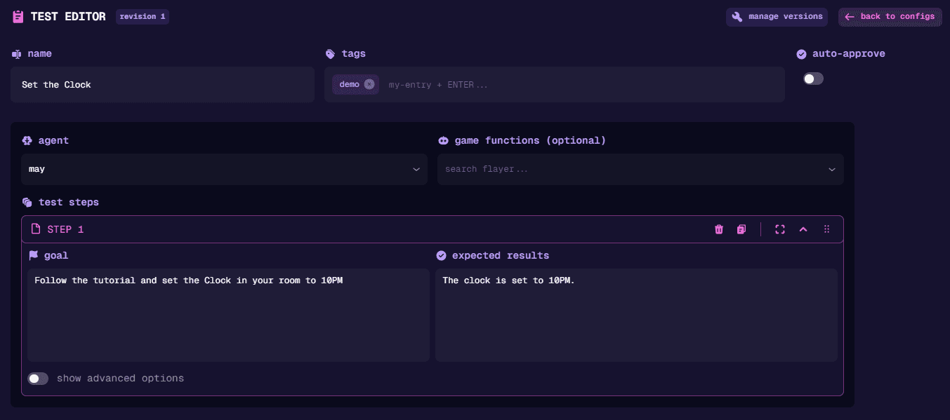 Test Editor