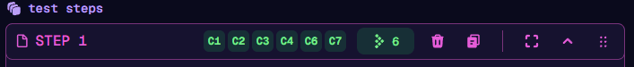 TestRail button on test step