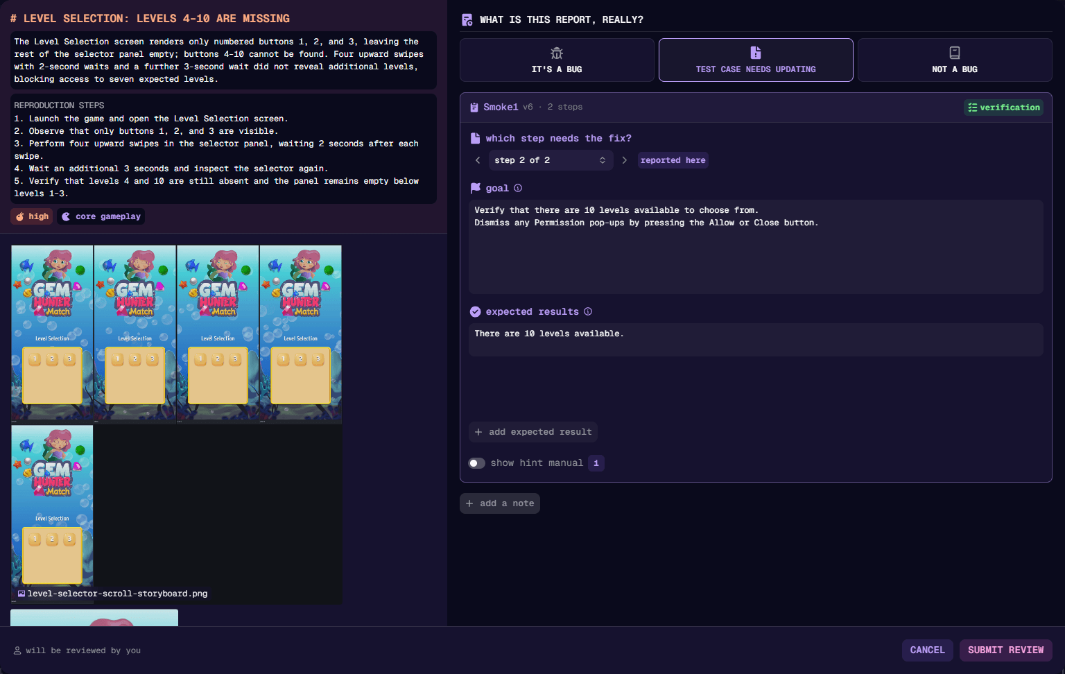 Test case needs updating